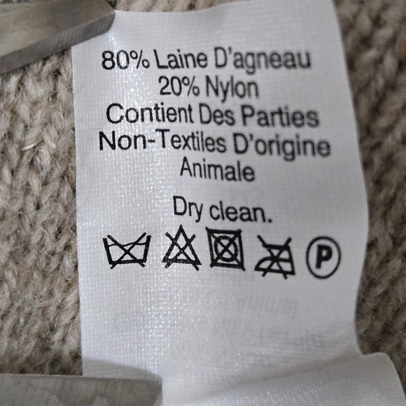 J CREW Men's Lambswool Blend Sweater Sz M Light Brown Shawl Collar Zip Neck - Picture 7 of 11